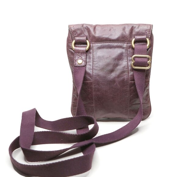 Vintage Y2K Juicy Couture Plum Purple Leather Crossbody Bag Gold Tassel - Picture 3 of 16